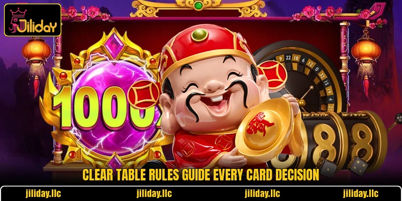 Clear table rules guide every card decision