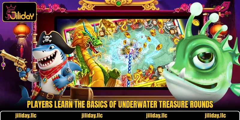 Players learn the basics of Underwater Treasure rounds Players learn the basics of Underwater Treasure rounds