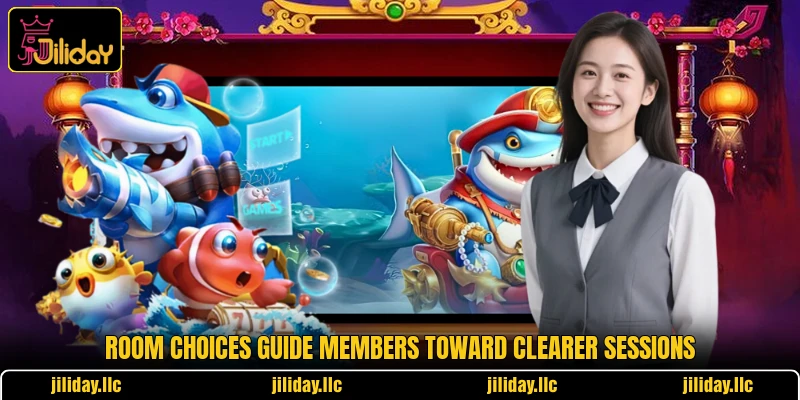 Room choices guide members toward clearer sessions