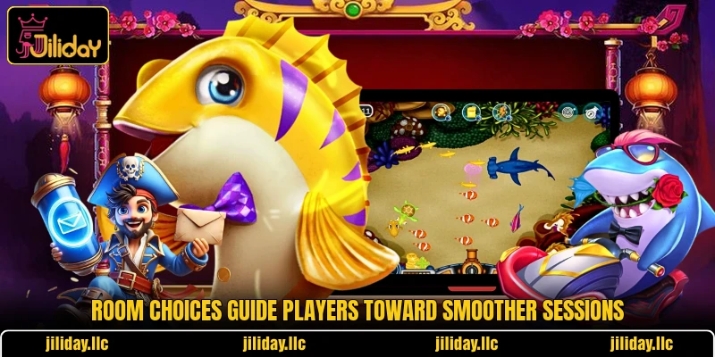 Room choices guide players toward smoother sessions